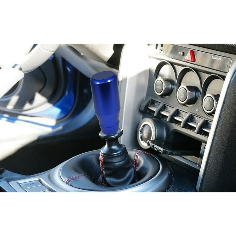 ICBEAMER Blue Aluminum Shift Knob Fit Automatic and 4 5 and 6 Speed Manual Transmission Vehicles Interior Car Gear Lever Stick Shift Handle