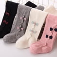 thumbnail image 3 of Mignon Bébé Filles Bowknot Coton Chaud Collants Bas Automne Hiver Enfants Fille Bas, 3 of 6