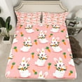 thumbnail image 2 of Castle Fairy Kawaii Rabbit 4-Piece Full Size Sheets for Kids Children Boys Girls,Floral Animal Bed Sheets,Cartoon Cute Lightweight Sheet Sets,Breathable Home Decor, 2 of 7