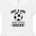 thumbnail image 4 of Inktastic Just a Girl Who Loves Soccer Girls Toddler Dress, 4 of 5