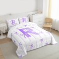 thumbnail image 3 of Castle Fairy Personalized Initial Letter R 2Pcs Bedding Comforter Set for Children Women Men,Bow Tie Stripes Twin Comforter Sets,Monogrammed Alphabet Breathable Bedding Set,Breathable Home Decor, 3 of 8