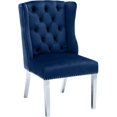 thumbnail image 3 of Meridian Furniture Suri Navy Velvet Dining Chair, Navy (Set of 2), 3 of 7