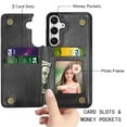 thumbnail image 2 of Galaxy S24 Ultra Plus Case, Tekcoo Galaxy S24 Wallet Case, PU Leather ID Cash Credit Card Holder Slots Magnetic Closure Kickstand Flip Slim Cover for Samsung S24 5G [Black], 2 of 7