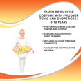 thumbnail image 4 of Disfraz infantil Ramen Bowl con jersey, túnica y palillos para niños de 8 a 10 años, 4 of 5