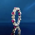 thumbnail image 7 of K-KED 925 Silver Filled Women Delicate Jewelry Gorgeous Cubic Zircon Girl Wedding Ring Sz 6-10-9-Blue, 7 of 7