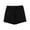 Black, variant on MRULIC shorts for women And Elastic Short Womens Pants Solid Linen Cotton Pocket Waist Loose Pants Khaki + M