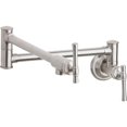 thumbnail image 1 of Elkay Explore LKEC2091LS Single Hole Wall Mount Pot Filler Kitchen Faucet with Lever Handles, Lustrous Steel, 1 of 1