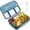 Navy, variant on JOGGEIL Bento Box Adult Lunch Box,Lunch Containers for Adult with 4 Compartments,Lunchable Food Container with Utensils,, 40 oz/5 Cup, Microwave & Dishwasher Safe, Navy