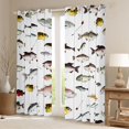 thumbnail image 2 of Homewish Bass Big Fish Blackout Curtains Set of 2 (52x84 Each),Rustic Farmhouse Cabin Window Curtains,Hunting And Fishing Curtains and Drapes For Boys Kids,Ultra Soft Home Decor, 2 of 6