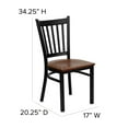thumbnail image 6 of Flash Furniture HERCULES Series Black Vertical Back Metal Restaurant Chair - Cherry Wood Seat, 6 of 12