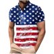 thumbnail image 2 of Blusa y camisa de manga corta con cuello vuelto para hombre, estilo casual, de moda, de manga corta, con botones estampados y cuello vuelto, blusa de poliéster para hombre., 2 of 5