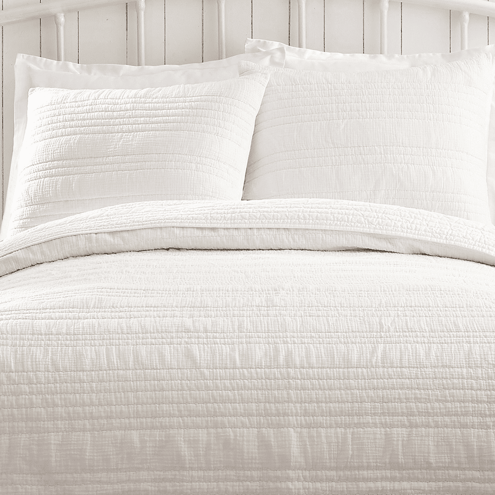 1977 Dry Goods Atmosphere White Cotton Gauze Breathable Quilt/Coverlet, Full/Queen