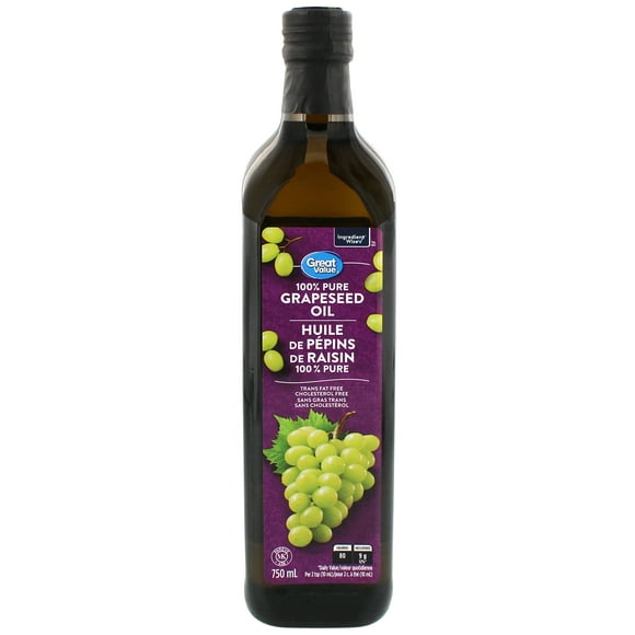 Great Value 100% Pure Grapeseed Oil, 750 mL