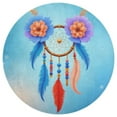 thumbnail image 2 of Colorful Feather Dreamcatcher Design Round Area Rugs for Bedroom Living Room, 4FT Soft Comfy Indoor Circle Carpets, Carpet Home Decor Floor Mat, 2 of 8