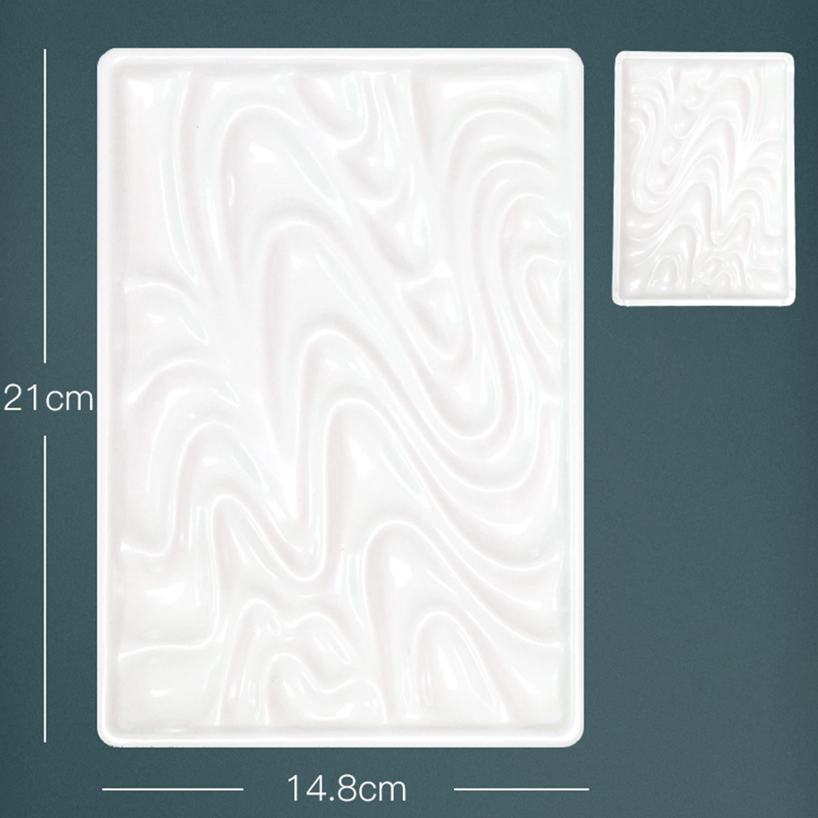 Watercolor Porcelain Paint Tray Watercolor Supplies for Watercolor,Gouache, Acrylic and Oil Paint - 21x14.8CM