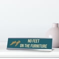 thumbnail image 2 of No Feet On The Furniture, Shoes Gold Frame, Desk Sign (2x8"), 2 of 3