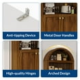thumbnail image 6 of Luku 71.6" Tall Arched Storage Cabinet, 5-Tier Wooden Pantry with Doors & Adjustable Shelves, Arch Organizer, 6 of 8