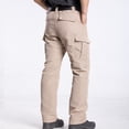 thumbnail image 4 of Domuza Men's Flex Pants Stretch Work Cargo Pants Lightweight EDC Outdoor Hiking Trousers Khaki 3XL, 4 of 5