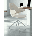 thumbnail image 3 of Adora Swivel Accent Chair with Upholstered Seat and Back, Gray (Set of 1), 3 of 8