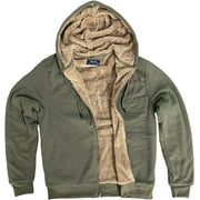Visitor Men's Heavyweight Sherpa Lined Thermal Hoodie Jacket