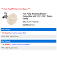 thumbnail image 2 of Fuel Pump Mounting Bracket - Compatible with 1997 - 2001 Toyota Camry 1998 1999 2000, 2 of 2