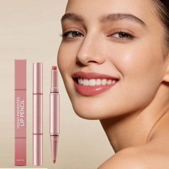Kokovifyves Double-Headed Matte Lip Makeup Pen, Liquid Lip Gloss Portable Daily Lip Cosmetic