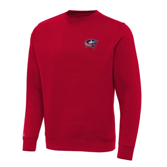 Men's Antigua Red Columbus Blue Jackets Big & Tall Victory Crewneck Pullover Sweatshirt