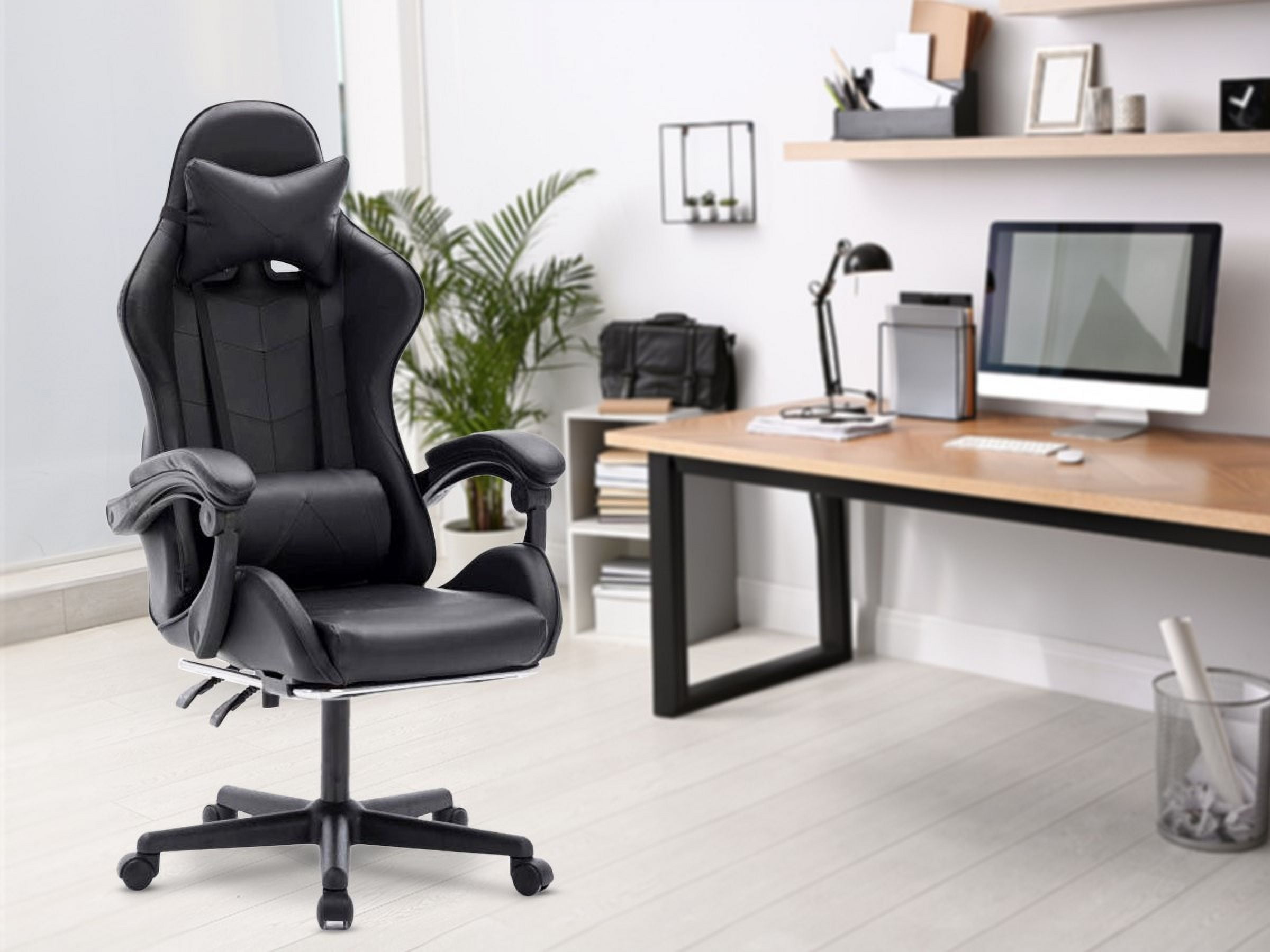 MPM Ergonomic Gaming Chair with Height Adjustable, Headrest and Lumbar Support Swivel Chair, 250lbs Weight Capacity, For Working, Studying and Gaming