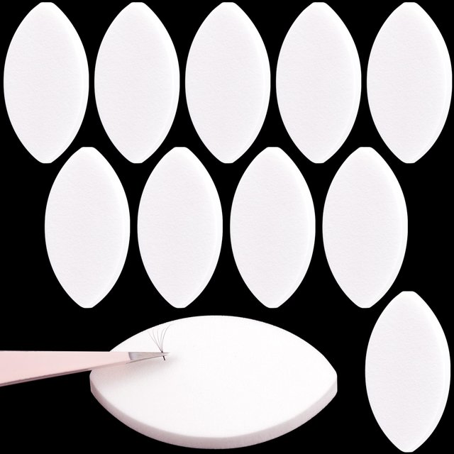 OIIKI Esponja de práctica en forma de ojo – 10 esponjas de ejercicio de pestañas para principiantes – Suministros de extensiones de pestañas