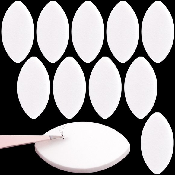 OIIKI Esponja de práctica en forma de ojo – 10 esponjas de ejercicio de pestañas para principiantes – Suministros de extensiones de pestañas