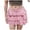Pink, variant on Women’s Y2k Ruffle Mini Skirt Vintage Polka Dot Print A Line Pleated Tiered Short Skirts Boho Teen Girls Beach Skorts (Pink, L)
