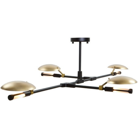 G9 Matt - Chandeliers 4 Light Bulb Fixture With Matt Black Finished Metal G9 32