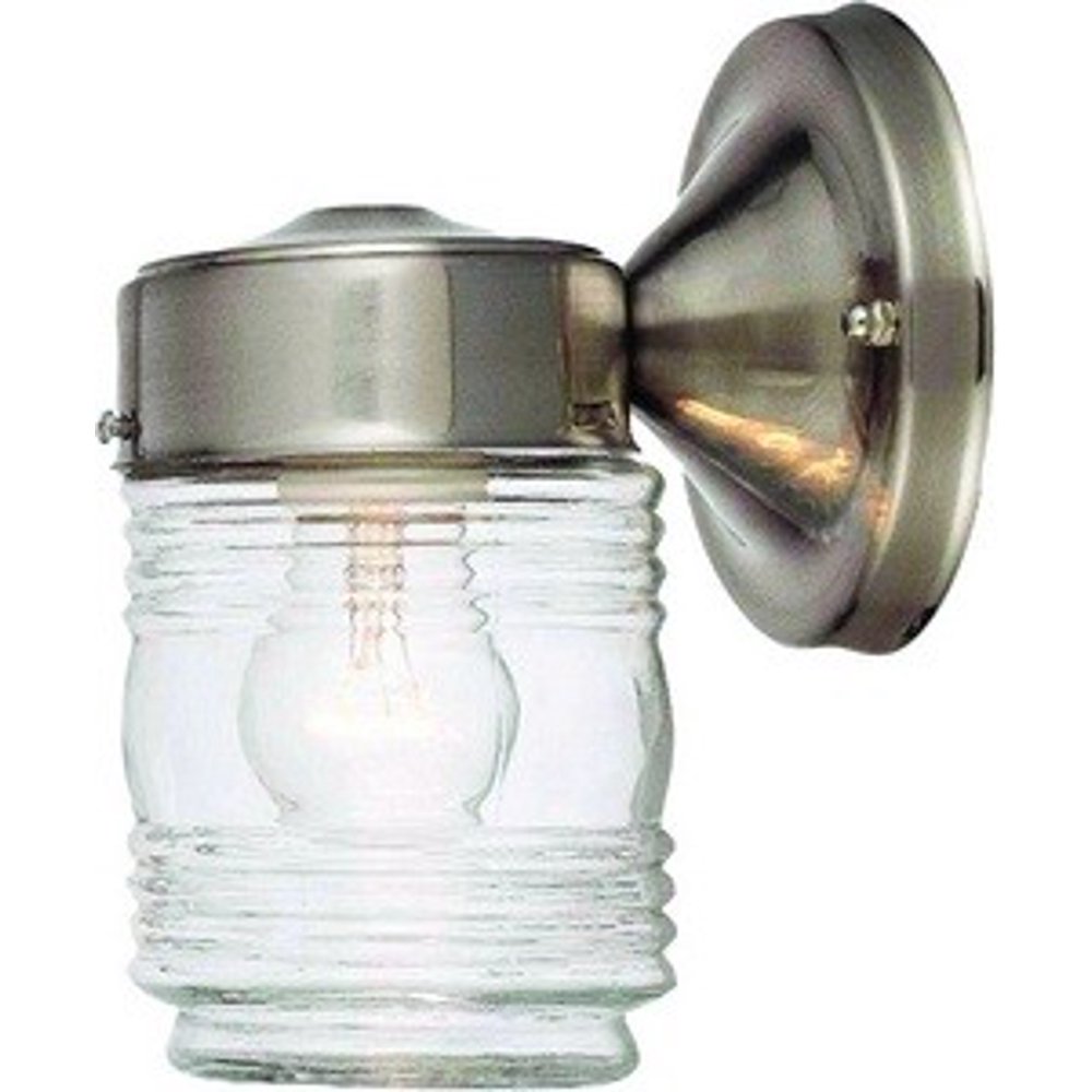 Hardware House Jelly Jar Porch Light 544692 with Ribbed Glass and