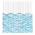 thumbnail image 3 of Ambesonne Pale Blue Shower Curtain, Sea Ocean Waves Art, 69"Wx75"L, Pale Blue White, 3 of 5