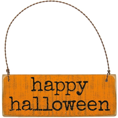 PBK Halloween Decor - Happy Halloween Prim Barn Slat Sign