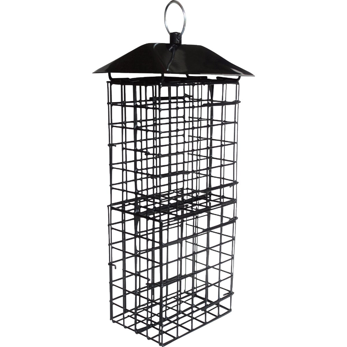 Wild Wings Metal Suet Cage Bird Feeder - 4 Suet Cake Capacity - Black