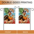 thumbnail image 4 of Give Thanks Thanksgiving Turkey Garden Flag, Fall Pumpkin Beach Sea Coastal Decorative Yard Outdoor Home Small Decor, Autumn Hawaii Ocean Hibiscus Flower Tropical Outside House Decoration 12.5x18, 4 of 6