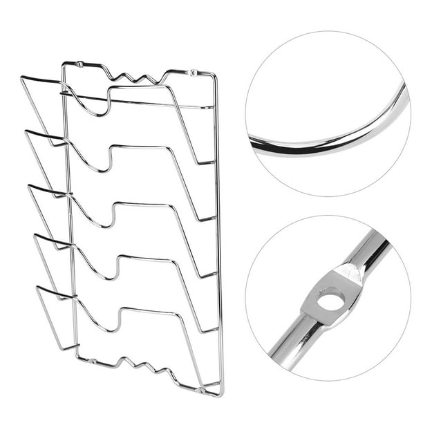 Lot De 4 Supports Muraux Pour Couvercles De Casseroles – Adhésif Sans Perçage, Pour 15-32 Cm, Organisation Cuisine Gain De Place Rangement Cuisine Couvercles