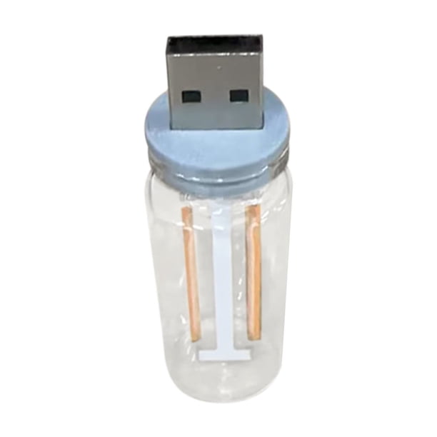 Luz Nocturna Usb Nueva Lámpara Táctil de Ambiente para Vehículo, Lámpara de Noche, Cerámica, Led, Botella de Vidrio, Creativa, Romántica, Mini