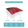 thumbnail image 5 of Quilts Twin-XL Size Bedding Set, Red Rose Lightweight Quilted Comforter, Abstract Spring Flowers Vintage Black Soft Reversible Bedspread Coverlet with Pillow Covers for All Season, 68" x 98", 5 of 7