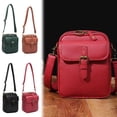 thumbnail image 3 of Wmool Vintage Double Layer Large acity Mini Menger Bag,Leather Small Purse Bag,10 Card Crossbo Shoulder Slots theft, 3 of 7