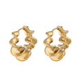thumbnail image 1 of RV Pendientes con forma de espiral para mujer, estilo irregular, fresco, pequeño número de pendientes de diseño de alta calidad, joyería de moda sencilla, 1 of 4