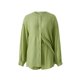 thumbnail image 3 of VISgogo - Conjunto de pantalones cortos para mujer, blusa de manga larga de color sólido con botones y pantalones cortos con cintura elástica VISgogo moda, 3 of 10