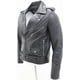 thumbnail image 2 of Men's Black Brando Leather Biker Jacket Abc, 2 of 5