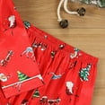 thumbnail image 6 of CAUYDY Toddler Girl Boy Christmas Pajamas Santa Claus Button Down 2 Piece Pajama Set Little Kids Christmas Pjs Nightgown(Red,18-24 M), 6 of 7