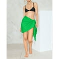 thumbnail image 2 of HAPPY BAY Women's Beach Wrap Bikini Swimwear Cover up Skirt Summer Wraps Beachwear Sarong Coverups Swimsuits for Women One Size Short Shamrock Green_S924, 2 of 5