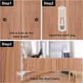 thumbnail image 5 of PinesC Clear Plastic Locking Shelf Support Pegs, Fits 5/16" Diameter Hole, 5/8" Shelf, 30 Pack, 5 of 5