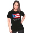 thumbnail image 4 of Puerto Rican Pride Love Every Bit Flag Womens Slim Fit Graphic Tee Brisco Brands S, 4 of 5