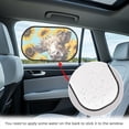 thumbnail image 4 of Yuyamidu Sunflower Car Window Sunshades Highland Cow Vehicle Rear Window Sun Shade 2 Packs UV Rays Sun Protection Auto Side Window Cover Car Interior Accessories, 4 of 7