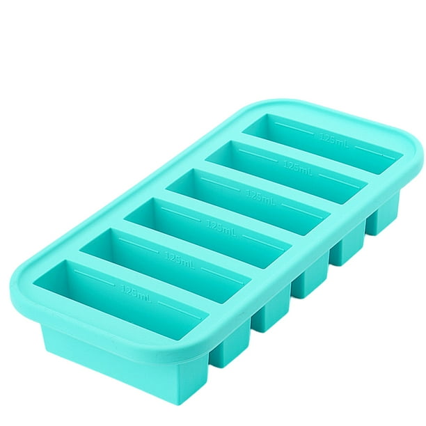 Moldes de silicona para congelador con tapas - Recipiente para preparar comidas fácilmente - Bandejas de silicona para congelador con tapa para alimentos, caldos y más, moldes de silicona para
